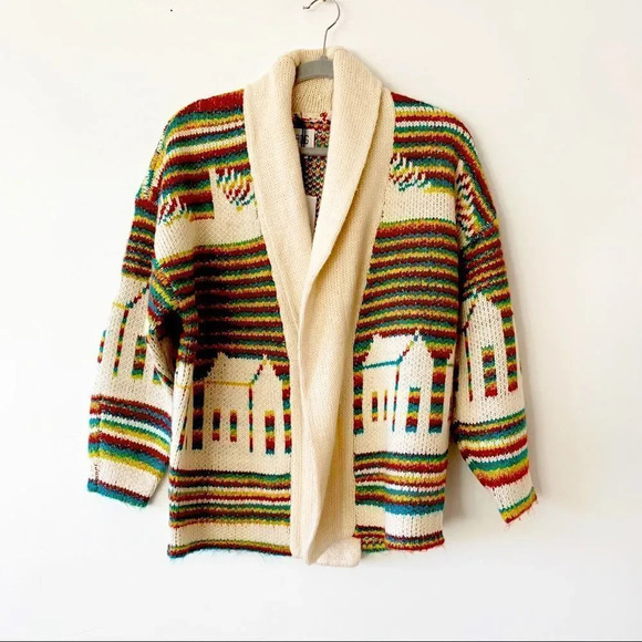 BDG Urban Outfitters Kolbie Open Front House Print Cozy Comfy XS New‎ $148 - Picture 14 of 14